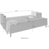 COLLECTION AB Schlafsofa "Solar", Bettfunktion, Bettkasten, Federkern und loser Rücken- und Zierkissen