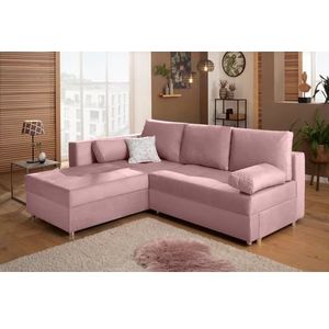 Home affaire Ecksofa Italia L-Form, mit Bettfunktion und Bettkasten, Federkern-Polsterung