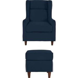 INOSIGN Oorfauteuil Rhada met contrastkleurige opstaande naad, bxdxh: 73x85x99 cm