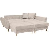 COLLECTION AB Ecksofa "Reims L-Form", Ottomane beidseitig montierbar, inkl. Bettfunktion und Hocker