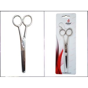 Kappersschaar  Set - Haar knipschaar  rechtshandig  -Kappers set -  Dubbele/ Coupeschaar / Uitdunschaar / Effileerschaar /// Haarschaaren-Baard & Snorren Schaar Topmodel Schaar scharen  GIFAZ ITALIË