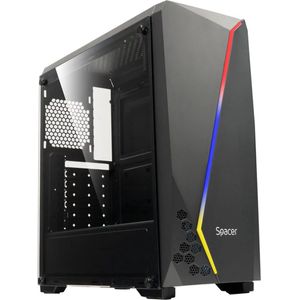 Spacer SPCS-GC-FLASH (ATX), PC-behuizing, Zwart