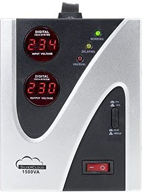 Silvercloud - Spanningsstabilisator - 1500VA - 900W - EU Stopcontact