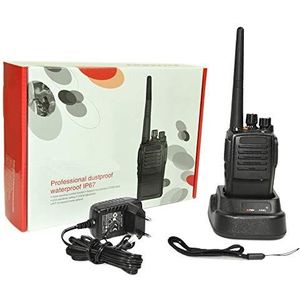 PNI Draagbare UHF-radio PX585, waterdicht IP67, Walkietalkie, Zwart