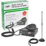 CB radio KIT PNI ESCORT HP 8000L ASQ + CB antenne PNI Extra 40 SWR 1.0, 44 cm hoogte, 4 m RG58 kabel en magnetische houder inbegrepen