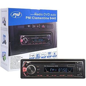 PNI Clementine 9440 DVD-speler 1 DIN FM-radio, SD, USB, video-uitgang, Bluetooth, afneembaar frontpaneel