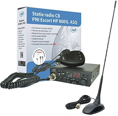 PNI - Pakket Radio CB ESCORT HP 8001L ASQ - Antenne CB Extra 48 - Netwerk Accessoires