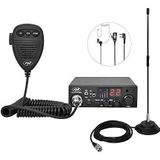 CB-radio PNI ESCORT HP 8001L ASQ 4W 12V, 40 kanalen + CB-antenne PNI Extra 40 met magneet inbegrepen, lengte 45 cm, 30W