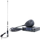 CB PNI ESCORT HP 6500 ASQ radiostationssats, RF Gain, 4W, 12V + PNI S75 CB-antenn med kabel och fast montering 7-9KM