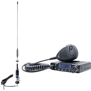 CB PNI ESCORT HP 6500 ASQ radiostationssats, RF Gain, 4W, 12V + PNI S75 CB-antenn med kabel och fast montering 7-9KM