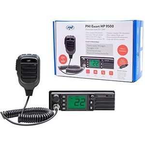 PNI Escort HP 9500 MultiStandard, ASQ, VOX, Scan, 4 W, AM-FM, voeding 12 V/24 V, lichtere stekker inbegrepen