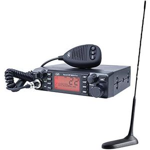 PNI Escort HP 9001 Pro ASQ 12/24 CB radio met PNI Extra 45 CB-antenne met magnetische voet