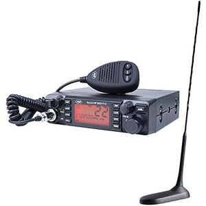 PNI - Pakket Radio CB ESCORT HP 9001 PRO ASQ 12/24 - Antenne CB Extra 45 - Kleur: Zwart