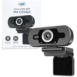 PNI CW2860 Webcam Full HD 4 MP, USB, clip-on, geïntegreerde microfoon