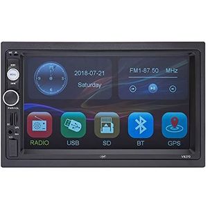 PNI V8270 2 DIN Multimedianavigatie met MP5 GPS, 7 inch touchscreen, FM-radio, Bluetooth, Mirror Link, AUX, USB, microSD