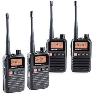 Dynascan Draagbare PMR-radio PNI R-10, 0,5 W, 8 CH, DCS, CTCSS, FM-radio, quadset met 4 stuks (0.02 km), Walkietalkie, Zwart