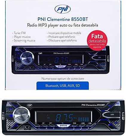 PNI - Clementine 8550BT - Autoradio - Zwart - Bluetooth - USB - SD-kaart