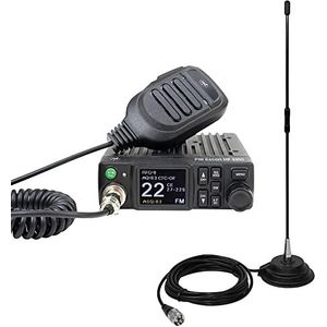 CB-radio PNI Escort HP 8900 ASQ, 12-24V + CB Antenne PNI Extra 40 met magnetische voet