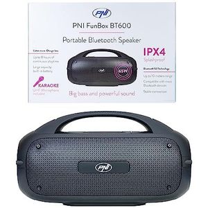 PNI - FunBox BT600 - Draagbare Luidspreker - Zwart - 65 W - Bluetooth