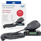 UHF-radio PNI Escort HP 446, 199 kanalen, UHF-radio, bidirectionele radio voor vrachtwagens en auto's, ASQ 9 niveaus, scannen, Dual Watch, CTCSS-DCS, vermogen 0,5 W tot 15 W, NRC-functie
