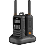 PNI - Draagbare Radio PMR R80 PRO - Zwart/Oranje - Waterdicht IP67 - Set van 2