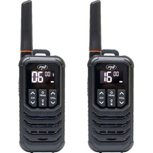 PNI - Draagbare Radio PMR R80 PRO - Zwart/Oranje - Waterdicht IP67 - Set van 2