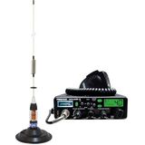 CB Radio Station Kit President WALKER II ASC + CB-antenn PNI ML70, längd 70cm, 26-30MHz, 200W