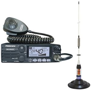 CB Radio Station Kit President MC KINLEY ASC AM FM LSB + CB-antenn PNI ML70, längd 70cm, 26-30MHz, 200W