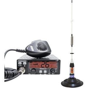 CB President RONALD ASC 10/12M + CB-antenn PNI ML70 Radio Kit, 70cm lang, 26-30MHz, 200W