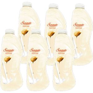 Senzate - Vloeibare Zeep - Melk & Honing - 6 x 2 liter