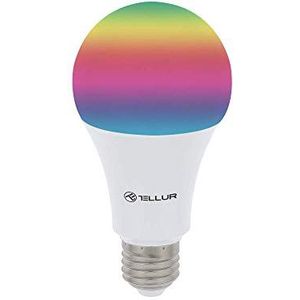 Tellur SMART RGB LED Bulb WiFi, Smartphone App, compatibel met Amazon Alexa en Google Assistant, 10 W equivalent 100 W, wit/warm/RGB, 1000 lm, dimmer, E27