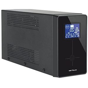 UPS Serioux LCD1500LI, Line Interactive, 1500VA/900W, LCD-scherm, 4 Schuko Sockets, USB/RJ45, Automatische Voltage Regelaar, Management, Automatische Restart