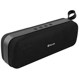 TELLUR Loop Bluetooth-luidspreker met radio, 10 W, BT 5.0, draadloze stereotechnologie, Bluetooth-luidspreker, USB, MicroSD/TF, AUX 3,5 mm, handsfree, stoffen design, rood