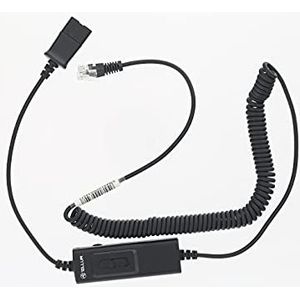 TELLUR QD naar RJ11 adapterkabel voor Voice 510N/520N headset, spiraalkabel uitbreidbaar tot 2,95 m