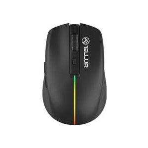 TELLUR Draadloze Muis - Zwart - Oplaadbaar - 1600 DPI - RGB-Lichtband
