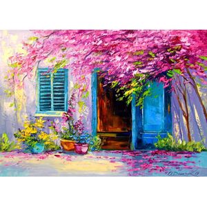 Blooming Courtyard Puzzel (1000 stukjes)