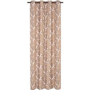 Deco Mex VAEK29616 ANNECYgordijn, polyester, roze, beige, normale maat