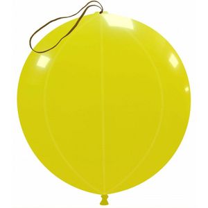 Punchballonnen Geel boks Ballon Punch met elastisch- 50 stuks / [EAN=sku]