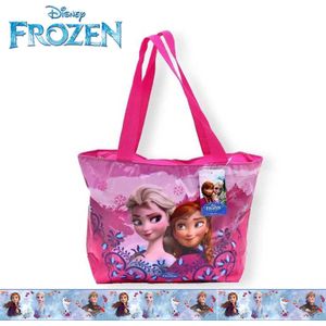 Disney Frozen Handtas - Strandtas Anna & Elsa 38 x 25 x 12 cm - Roze