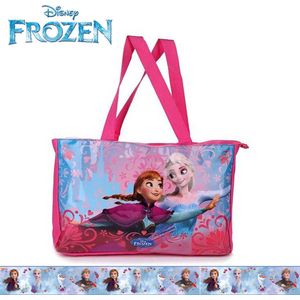 Disney Frozen Grote Handtas - XL Strandtas Anna & Elsa 49 x 28 x 8 cm - Roze
