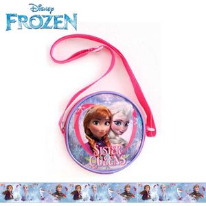 Disney Frozen Ronde Schoudertas - Anna & Elsa 17 x 17 cm - Roze