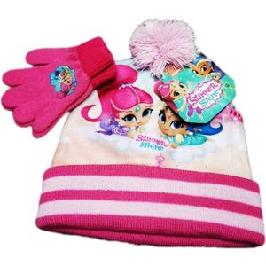 Winter-Meisjes-set-voor kinderen- muts en handschoenen - Hondenbrigade winterkleding accessoires