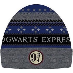 Harry Potter Hogwarts express 9 3/4 muts blauw/grijs