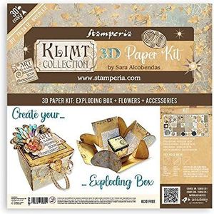 STAMPERIA INTERNATIONAL, KFT SBPOP07 3D Paper Kit-Klimt, Various, 10x15 cm, 3