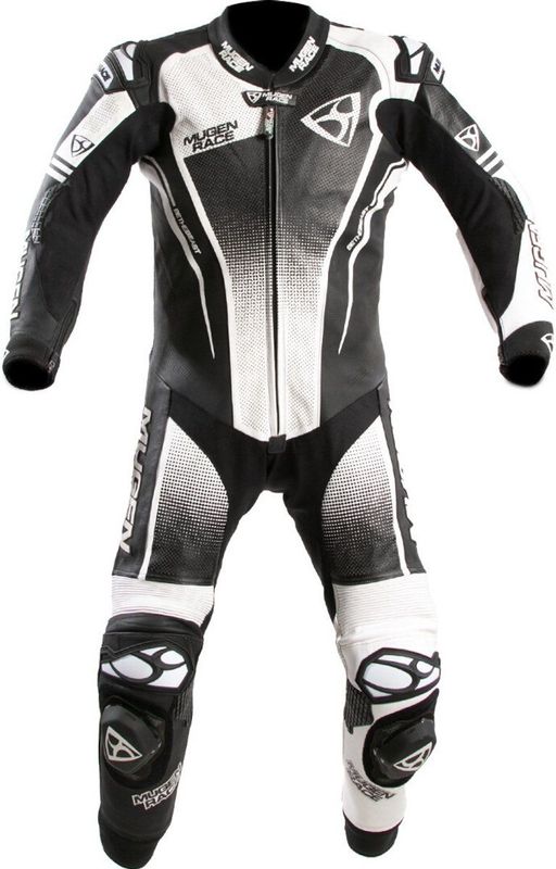 MUGENRACE Sidegun geperforeerd eendelig motorfiets lederen pak