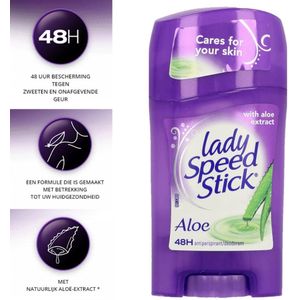 Lady Speed Stick – Aloe Vera – Deodorant vrouw 48 uur bescherming - Deodorants -  Bestseller Deo Stick in USA