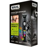 Wahl Color Trim Advanced Multigroomer, innovatieve kleurgecodeerde opzetkammen, 240 minuten gebruikstijd, USB-oplader, ideaal voor in de sportschool en op reis, precisiegeslepen bladen