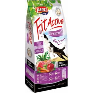 Fit Active Everyday Premium – Hondenvoer voor volwassen honden van middelgrote tot grote rassen - Hondenbrokken met kip/rund smaak - 15kg