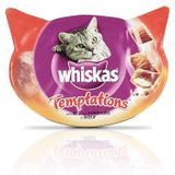 Whiskas Kattensnacks - Temptations Snoepjes - Kip en Kaas - 8x60g