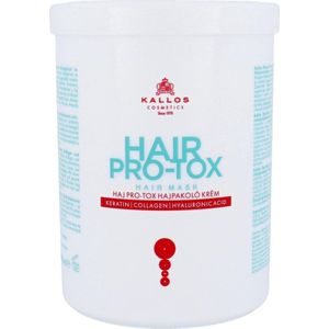 Kallos Hair Pro-Tox Masker voor Slap en Beschadigd Haar met Kokosolie, Hyaluronzuur en Collageen 1000 ml